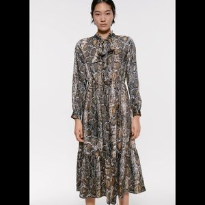Zara snake print dress size XS